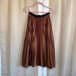 Bronze (not brown) pleated skirt